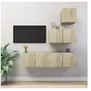 Image de Ensemble de meubles TV 4 pcs Chêne sonoma Bois d'ingénierie3079049