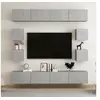 Image de Ensemble de meubles TV 8 pcs Gris béton Aggloméré