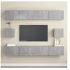 Image de Ensemble de meubles TV 6 pcs Gris béton Bois d ingénierie