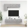 Image de Ensemble de meubles TV 5 pcs Gris béton Bois d ingénierie