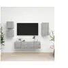 Image de Ensemble de Meubles TV 5 pcs, Ensemble d'Armoires de Télévision avec Rangement, Meubles Télé de Salon, Gris Béton Bois d'Ingénierie 3079115