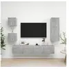 Image de Ensemble de meubles TV 5 pcs Gris béton Bois d'ingénierie3079116