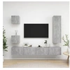Image de Ensemble de meuble TV 5 pcs Gris béton Bois d'ingénierie3079117