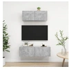 Image de Ensemble de meubles TV 2 pcs Gris béton Bois d ingénierie