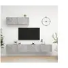 Image de Meubles TV 3 pcs Gris béton Bois d ingénierie