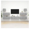 Image de Ensemble de meubles TV 7 pcs Gris béton Bois d'ingénierie3079133