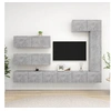 Image de Ensemble de meubles TV 7 pcs Gris béton Bois d ingénierie