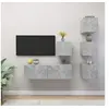 Image de Ensemble de meuble TV 5 pcs Gris béton Aggloméré