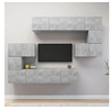 Image de Ensemble de meubles TV 8 pcs Gris béton Bois d'ingénierie3079143