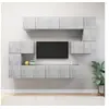 Image de Ensemble de meubles TV 10 pcs Gris béton Bois d'ingénierie3079144
