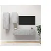 Image de Ensemble de Meubles TV 4 pcs, Ensemble d'Armoires de Télévision avec Rangement, Meubles Télé de Salon, Gris Béton Bois d'Ingénierie 3079151
