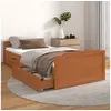 Image de Bedframe met lades massief grenenhout honingbruin 90x200 cm322161