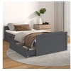 Image de Cadre de lit sans matelas gris foncé bois pin massif 90x200cm