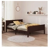 Image de Bedframe massief grenenhout donkerbruin 160x200 cm322199