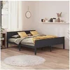 Image de Bedframe massief grenenhout grijs 200x200 cm322208
