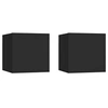 Image de Tables de chevet 2 pcs Noir 30,5x30x30 cm Bois d ingénierie