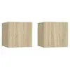 Image de Tables de chevet 2pcs Chêne sonoma 30,5x30x30cm Bois ingénierie