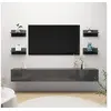 Image de Wandschappen 4 st 40x11,5x18 cm hoogglans grijs807314