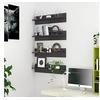 Image de Wandschappen 4 st 80x11,5x18 cm bewerkt hout hoogglans grijs807350