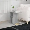 Image de Table d appoint Gris béton 50x30x50 cm Bois d'ingénierie