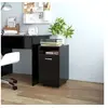 Image de Armoire latérale avec roues Noir 33x38x60 cm Bois d'ingénierie