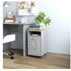 Image de Armoire latérale et roues Gris béton 33x38x60cm Bois ingénierie803051