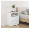 Image de Table de chevet Blanc 50x32x60 cm