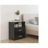 Image de Table de chevet Noir 50x32x60 cm