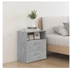 Image de Table de chevet Gris béton 50x32x60 cm