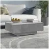 Image de Table basse Gris béton 90x60x31 cm Aggloméré