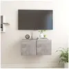Image de Meuble TV suspendu Gris béton 60x30x30 cm