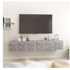 Image de Meubles TV suspendus 3 pcs Gris béton 60x30x30 cm