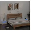 Image de Tables de chevet 2 pcs avec LED Blanc 60x35x40 cm