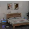 Image de Tables de chevet 2 pcs avec LED Gris béton 60x35x40 cm