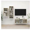 Image de Ensemble de Meubles TV 3 pcs, Ensemble d'Armoires de Télévision avec Rangement, Meubles Télé de Salon, Chêne Sonoma Bois d'Ingénierie