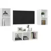 Image de Ensemble de meuble TV 3 pcs Blanc Aggloméré