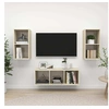 Image de meuble tv panneau et derivés de bois 37x37x72 bois chene sonoma, chene