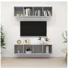 Image de Meubles TV muraux 2 pcs Gris béton Aggloméré