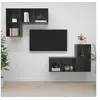 Image de Tv-wandmeubelen 4 st spaanplaat hoogglans grijs3079843