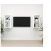 Image de Meubles TV muraux 2 pcs Blanc Bois d ingénierie