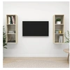 Image de Meubles TV Muraux 2 pcs, Armoires de Télévision Suspendues, Meubles Télé Flottants de Salle de Séjour Salon, Chêne Sonoma Bois d'Ingénierie 3079856