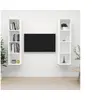 Image de Meubles TV muraux 2 pcs Blanc Aggloméré