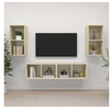 Image de Meubles TV muraux 4 pcs Chêne sonoma Aggloméré