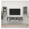 Image de Meubles TV Muraux 4 pcs, Armoires de Télévision Suspendues, Meubles Télé Flottants de Salle de Séjour Salon, Gris Béton Bois d'Ingénierie
