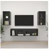 Image de Tv-wandmeubelen 4 st spaanplaat hoogglans grijs3079879