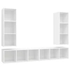 Image de Meubles TV muraux 4 pcs Blanc Aggloméré