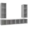 Image de Meubles TV muraux 4 pcs Gris béton Aggloméré