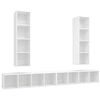 Image de Meubles TV muraux 4 pcs Blanc Aggloméré