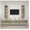 Image de Meubles TV Muraux 4 pcs, Armoires de Télévision Suspendues, Meubles Télé Flottants de Salle de Séjour Salon, Chêne Sonoma Bois d'Ingénierie 3079892