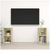 Image de Meubles TV 2 pcs, Armoires de Télévision avec Rangement, Meubles Télé de Salon Salle de Séjour, Chêne Sonoma Bois d'Ingénierie